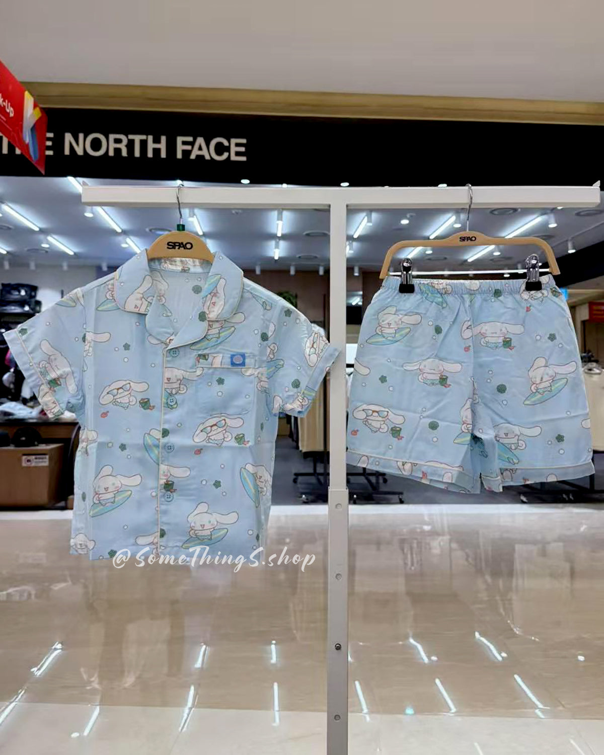韓國 🇰🇷 SPAO Kid x Sanrio Unisex 兒童短袖睡衣套裝|Cinnamoroll 玉桂狗