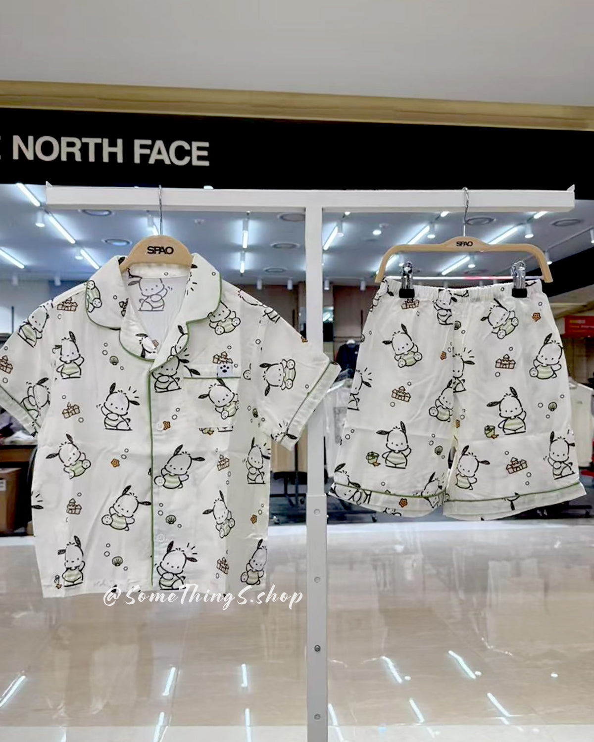韓國 🇰🇷 SPAO Kid x Sanrio Unisex 兒童短袖睡衣套裝|PC狗 Pochacco