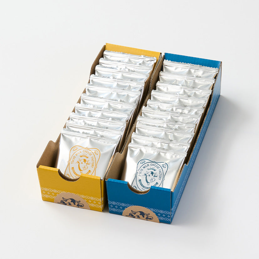 日本 Tokyo Milk Cheese Factory 2款雜錦夾心曲奇餅 20入|鹽與 camembert 金文拔芝士 + 蜂蜜 Gorgonzola 藍芝士