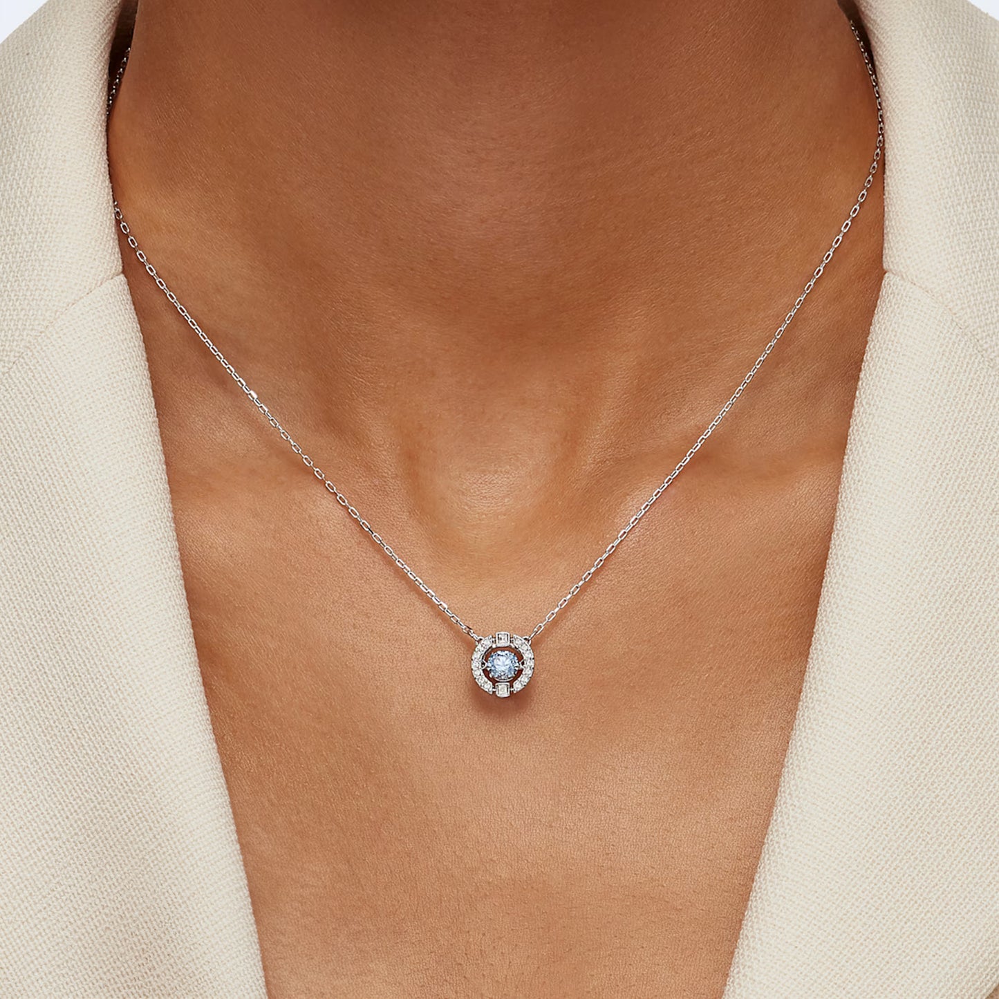 Swarovski Una necklace Round cut(香港行貨 ★ 專門店一年保養)
