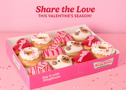 THIS VALENTINE’S SEASON  𝑲𝒓𝒊𝒔𝒑𝒚 𝑲𝒓𝒆𝒎𝒆 Doughnuts 💕 Share the Love 💖