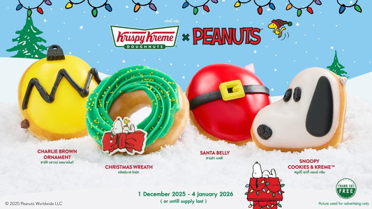 哇～聖誕節嚟啦！🎄✨ Krispy Kreme x Peanuts™ Christmas 限定冬甩系列！