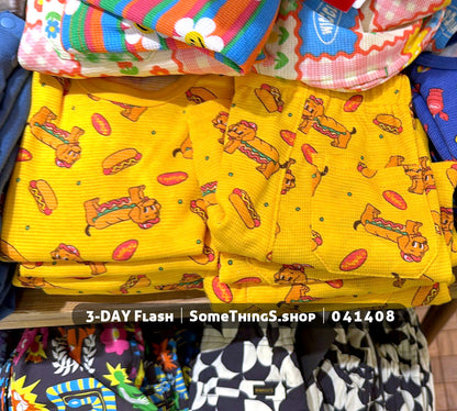 🇯🇵日本商品直送 ⟡ MARKEY'S 與韓國人氣生活雜貨 Wiggle Wiggle 2026 限量聯名系列｜Hotdog Dog Pattern 兒童 Tee ✿ 短褲