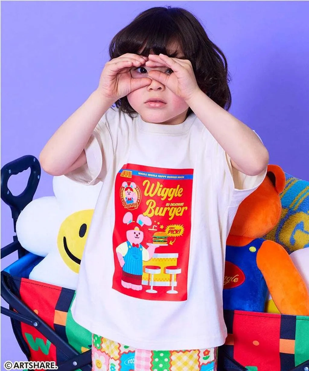 🇯🇵日本商品直送 ⟡ MARKEY'S 與韓國人氣生活雜貨 Wiggle Wiggle 2026 限量聯名系列｜繽紛圖案兒童 Tee
