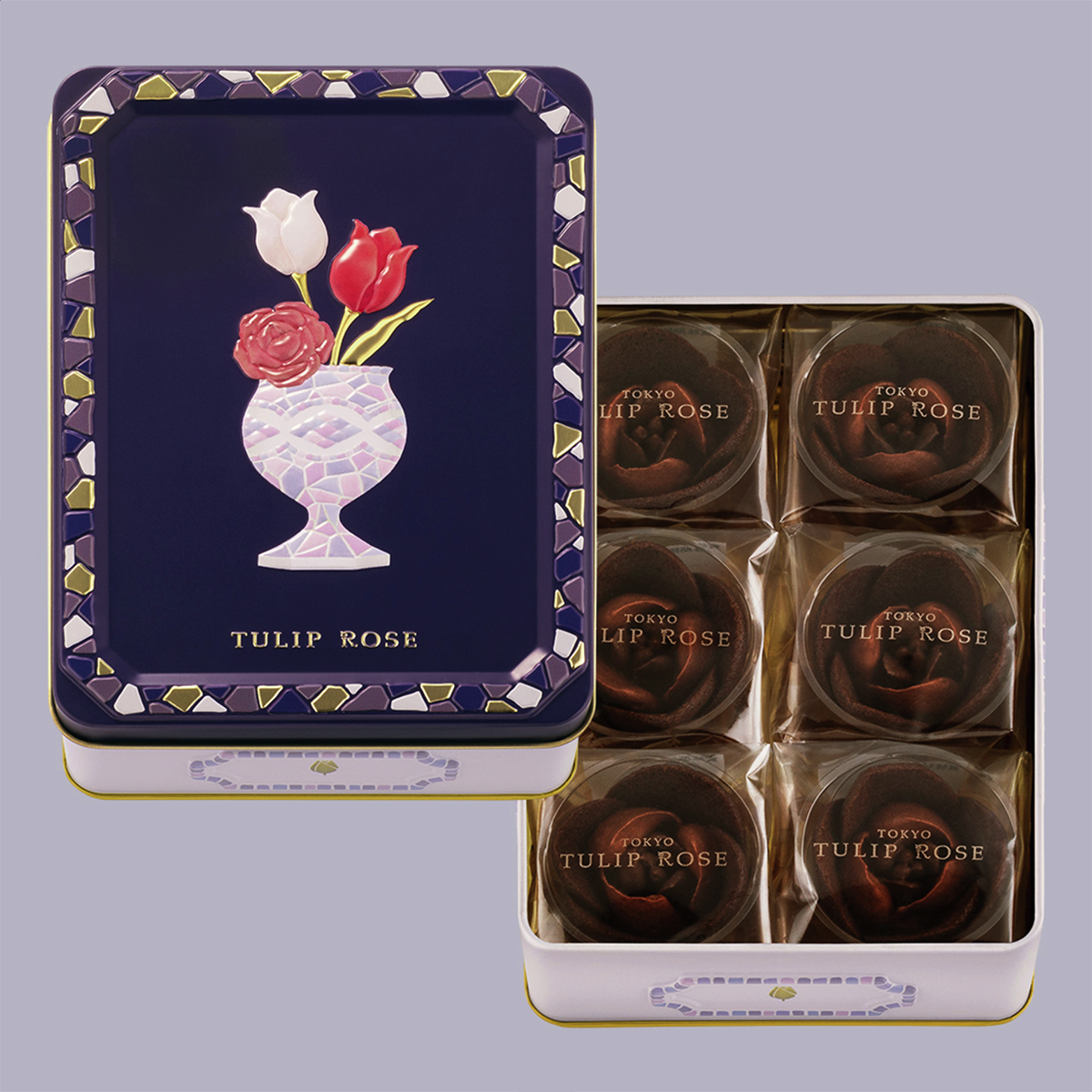 日本★東京超人氣新手信 ★Tokyo Tulip Rose Chocolatier 東京鬱金香玫瑰曲奇 經典朱古力 6個入【限量 • 期 間 限 定】