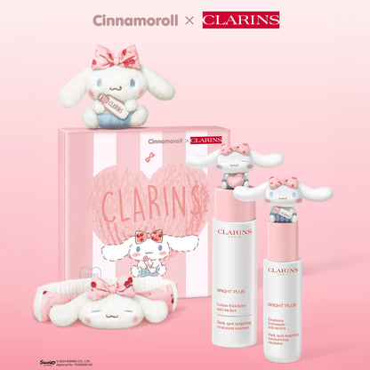 CLARINS x Cinnamoroll 透亮光感牛奶肌限定套裝 內附軟萌髮帶及毛公仔吊飾｜聖誕節禮物