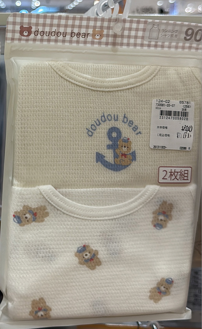 🇯🇵 日本商品直送 ⟡ Doudou Bear 嬰兒上衣兩件套裝