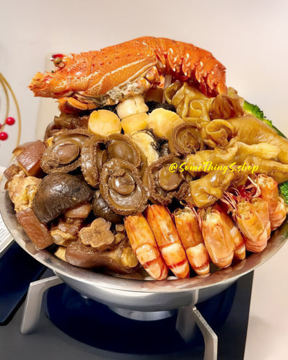 《 🚛 包送貨 》2026 農曆新年 🦞 盤滿缽滿 豪華吉品鮑魚盆菜｜澳洲龍蝦 ☆ 吉品鮑魚 ☆ 花膠 ☆ 海參 ☆ 金蠔
