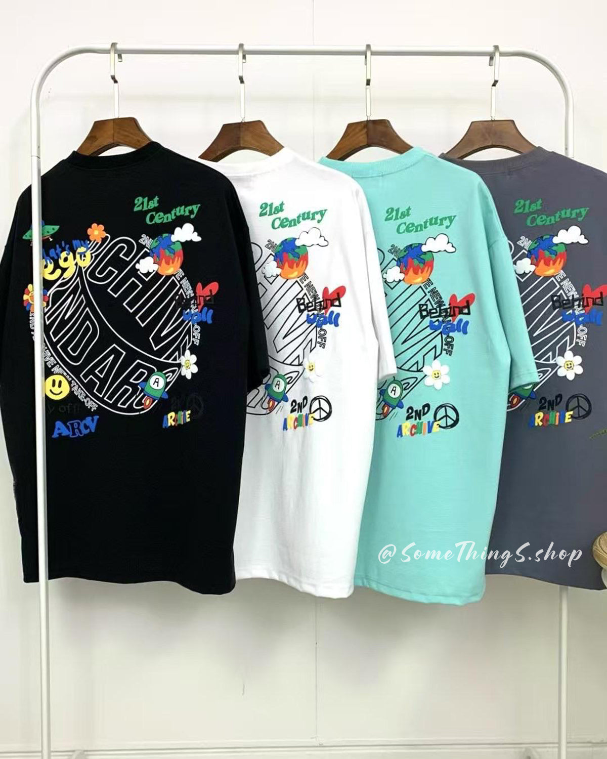 韓國 2nd Archive Unisex 3D puff print Circle Logo Tee Oversized T-shirt