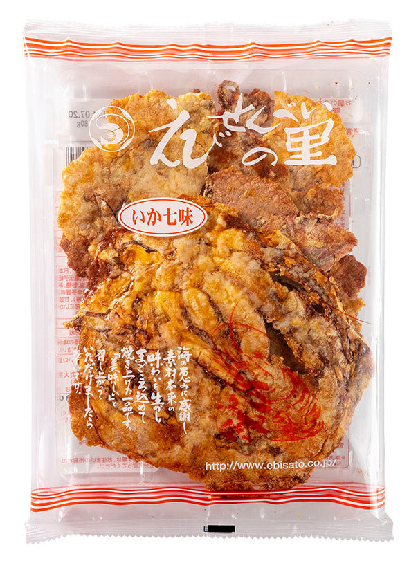 日本 名古屋蝦片 老舖 蝦仙貝の里 蝦餅｜七味辣魷魚鬚 80g