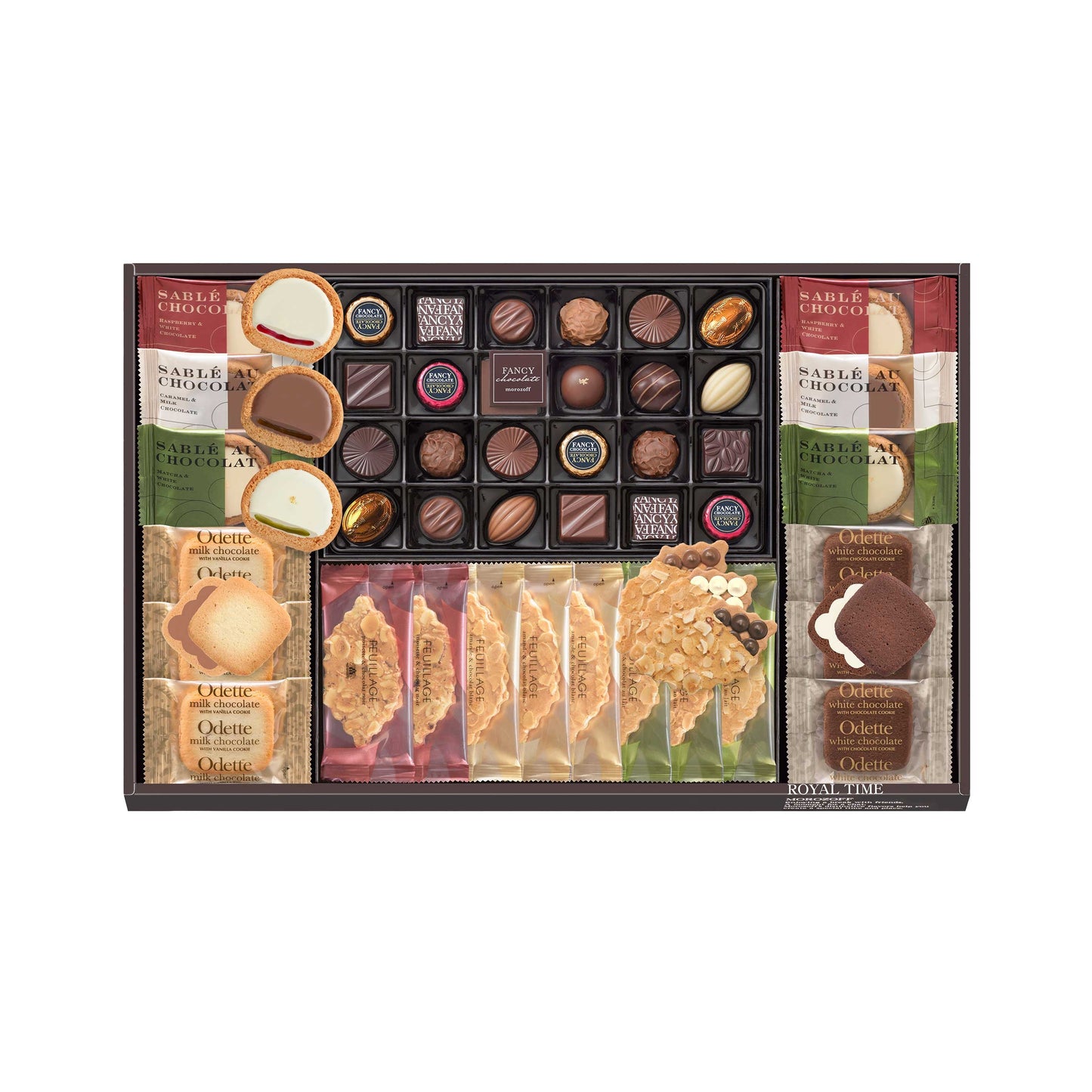 日本 Morozoff Royal Time 綜合禮盒｜朱古力、薄脆片、朱古力餡餅 【 店舖限定☆ 冬限定 】