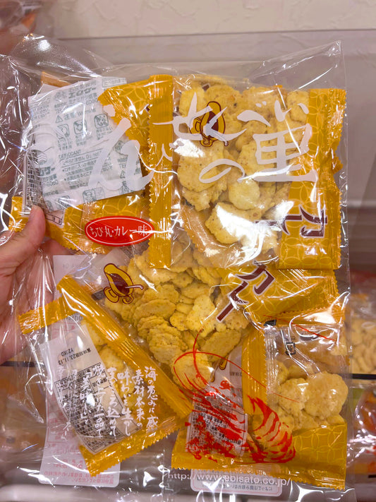 日本 名古屋蝦片 老舖 蝦仙貝の里 蝦餅｜咖哩小蝦片 獨立包裝 220g