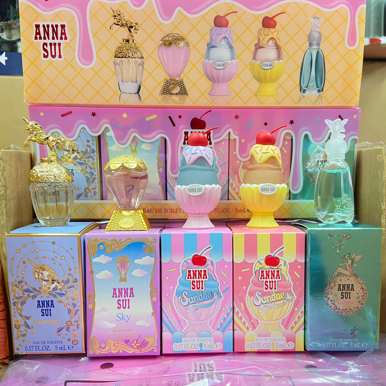 ANNA SUI Compact Miniature Fragrance Gift Set 最新招牌香水迷你套裝  5 x 5ml