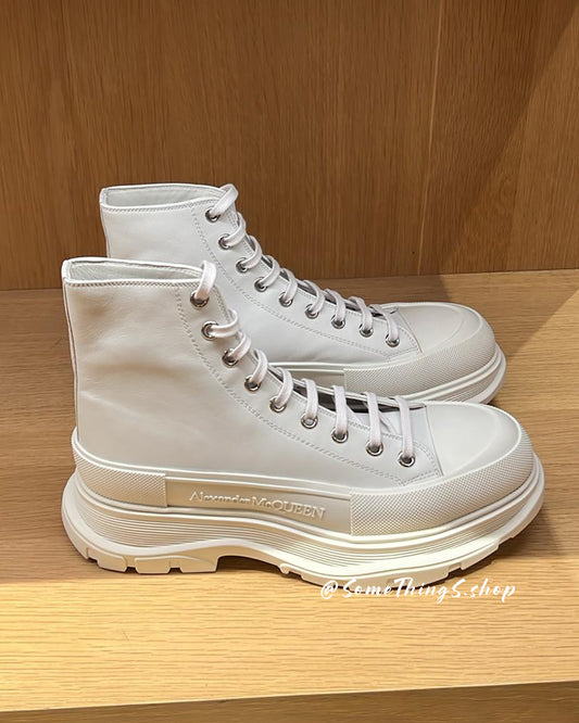 快閃⚡ Alexander McQueen Sales 💥 Mens Tread Slick high-top Leather sneakers