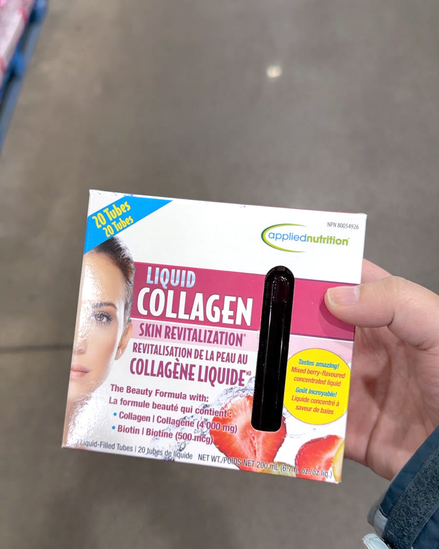 加拿大Costco Applied Nutrition Liquid Collagen Type I及III水解牛膠原蛋白雜莓飲20支