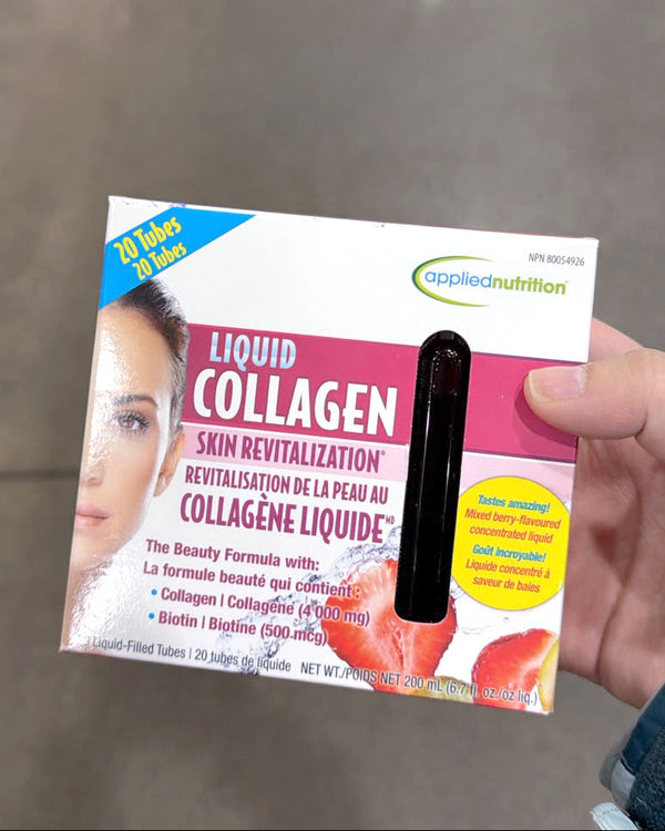 加拿大Costco Applied Nutrition Liquid Collagen Type I及III水解牛膠原蛋白雜莓飲20支