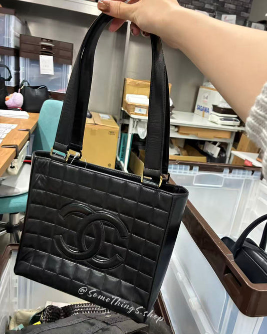 【日本🇯🇵 中古二手】CHANEL Choco bar leather handbag｜正版正貨