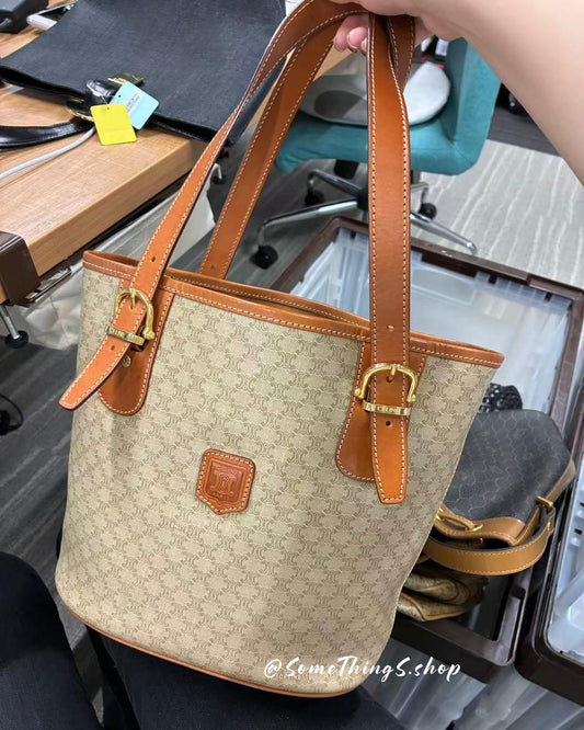 【日本🇯🇵 中古二手】Celine Vintage Macadam Triomphe Tote Bag｜正版正貨