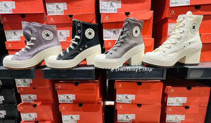 2026 新春快閃 🇹🇭 泰國Outlet 代購｜Converse Chuck 70 Luxe Heel High Boots 復古粗跟鞋｜Black ★ white ★ gray ★ pinkish-purple