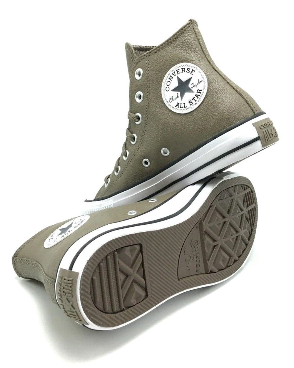 2026 新春快閃 🇹🇭 泰國Outlet 代購｜Converse Chuck Taylor All Star Leather High 仿皮 高筒運動鞋｜Mossy Sloth Green