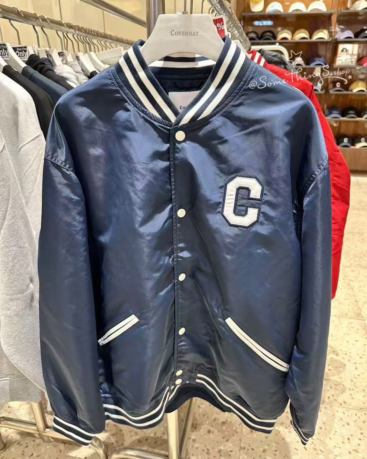 韓國 🇰🇷 COVERNAT C Logo Varsity Jacket｜經典 C Logo 復古棒球外套