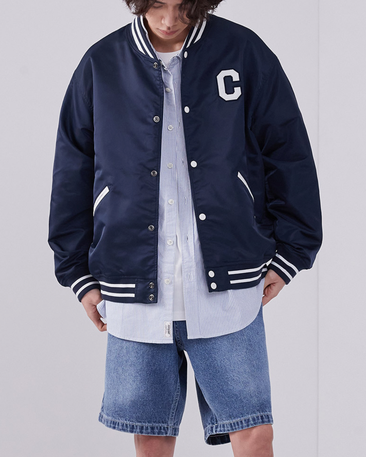 韓國 🇰🇷 COVERNAT C Logo Varsity Jacket｜經典 C Logo 復古棒球外套