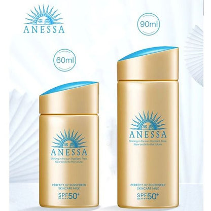 【日本版】SHISEIDO 資生堂 ANESSA Perfect UV Sunscreen Skincare Milk 極防水美肌UV乳液 SPF50+ PA++++ 60ml｜Travel Exclusive 90ml