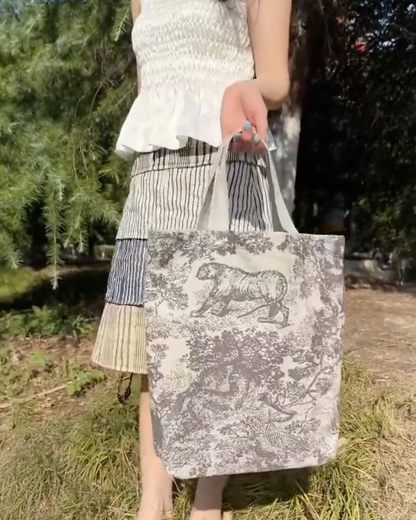 DIOR Beauty Toile de Jouy 法式印花圖騰 tote bag