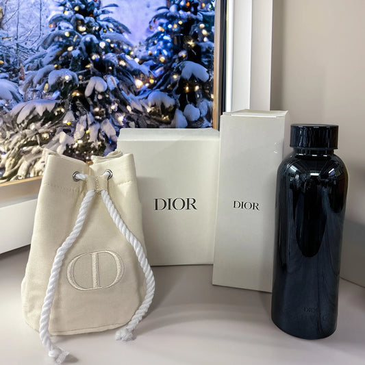 DIOR Beauty Gift set 禮品套裝｜Stainless Water Bottle  曠野之心旅行 不鏽鋼水壺｜Cosmetic bag 白色化妝袋