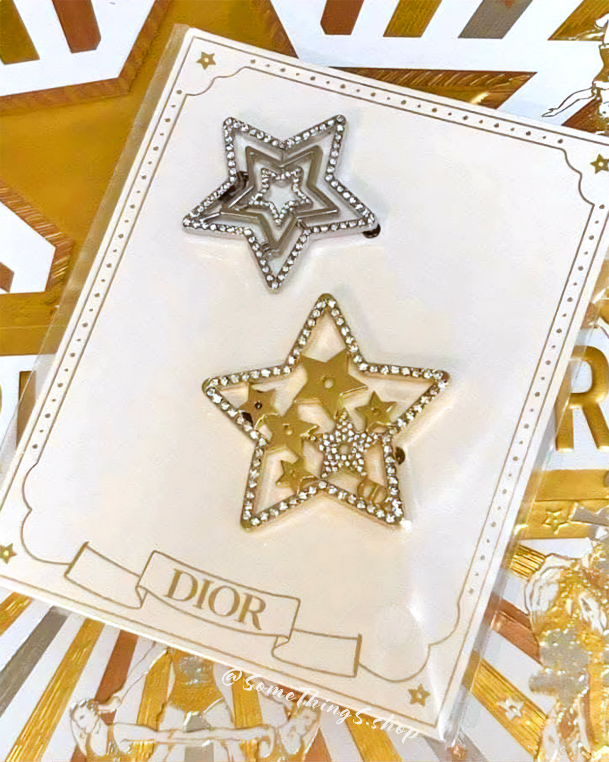 Dior Star Wish Hair Clip 星願髮夾 一對（無盒）
