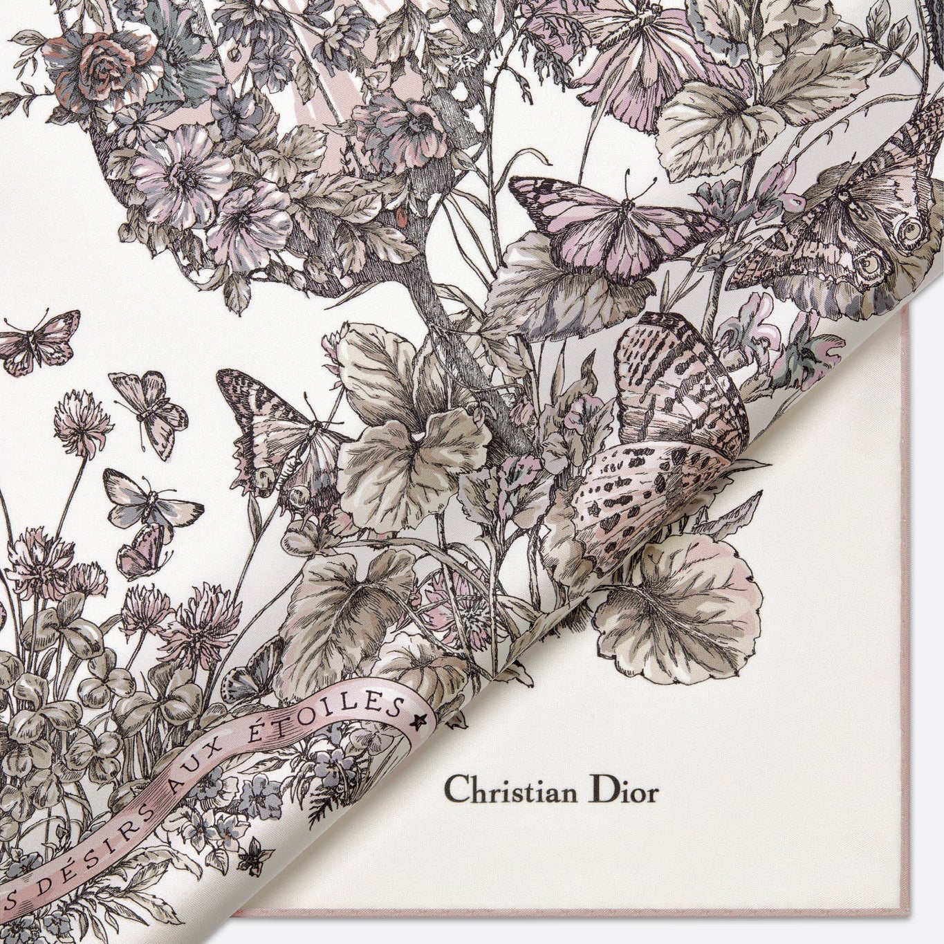 Christian Dior Women's Butterfly Around The World silk scarf 小方