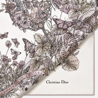 Christian Dior Women’s Butterfly Around The World silk scarf 小方絲巾｜附 Dior禮盒 + 紙袋