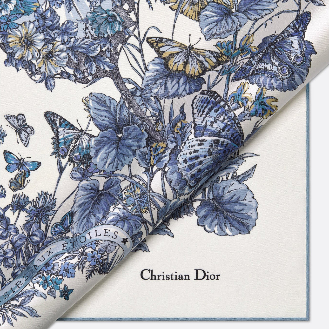Christian Dior Women's Butterfly Around The World silk scarf 小方