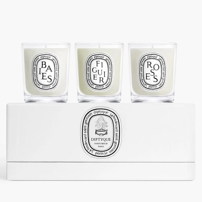 Diptyque Mini Candle Coffret 迷你蠟燭套裝｜Baies, Figuier, Roses 漿果、無花果、玫瑰｜3x 70g/2.4oz