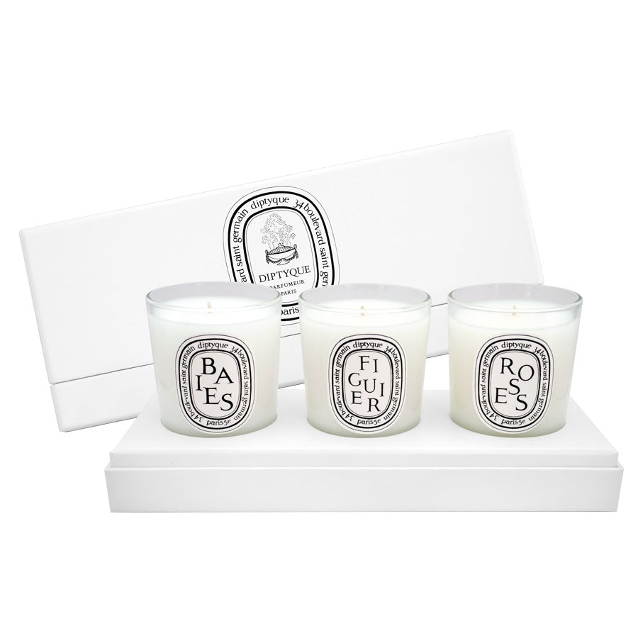 Diptyque Mini Candle Coffret 迷你蠟燭套裝｜Baies, Figuier, Roses 漿果、無花果、玫瑰｜3x 70g/2.4oz