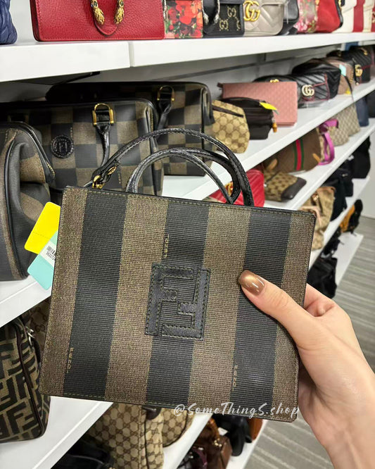 【日本🇯🇵 中古二手】Fendi Pequin Mini tote bag｜正版正貨