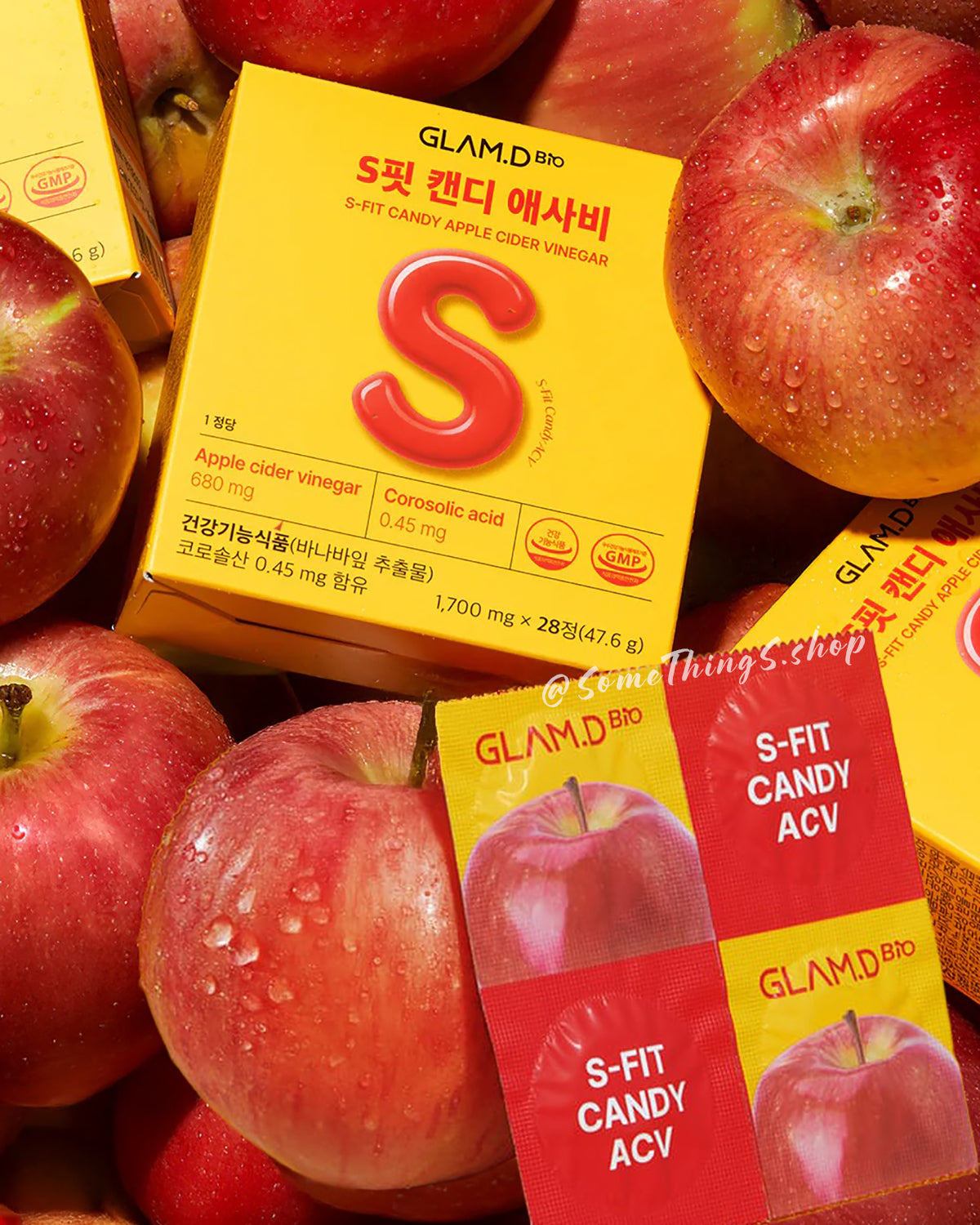 韓國🇰🇷 GLAM.D S-FIT 瘦身 蘋果醋糖 (28粒/包)