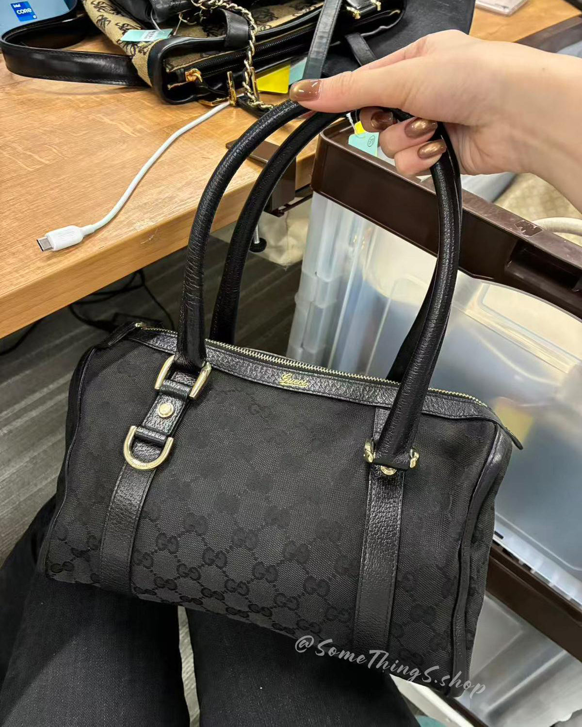 【日本🇯🇵 中古二手】Gucci GG Canvas Abbey Boston Bag｜正版正貨