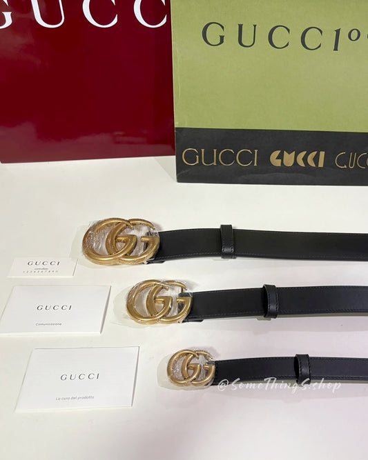 Gucci GG Marmont leather belt（金扣）