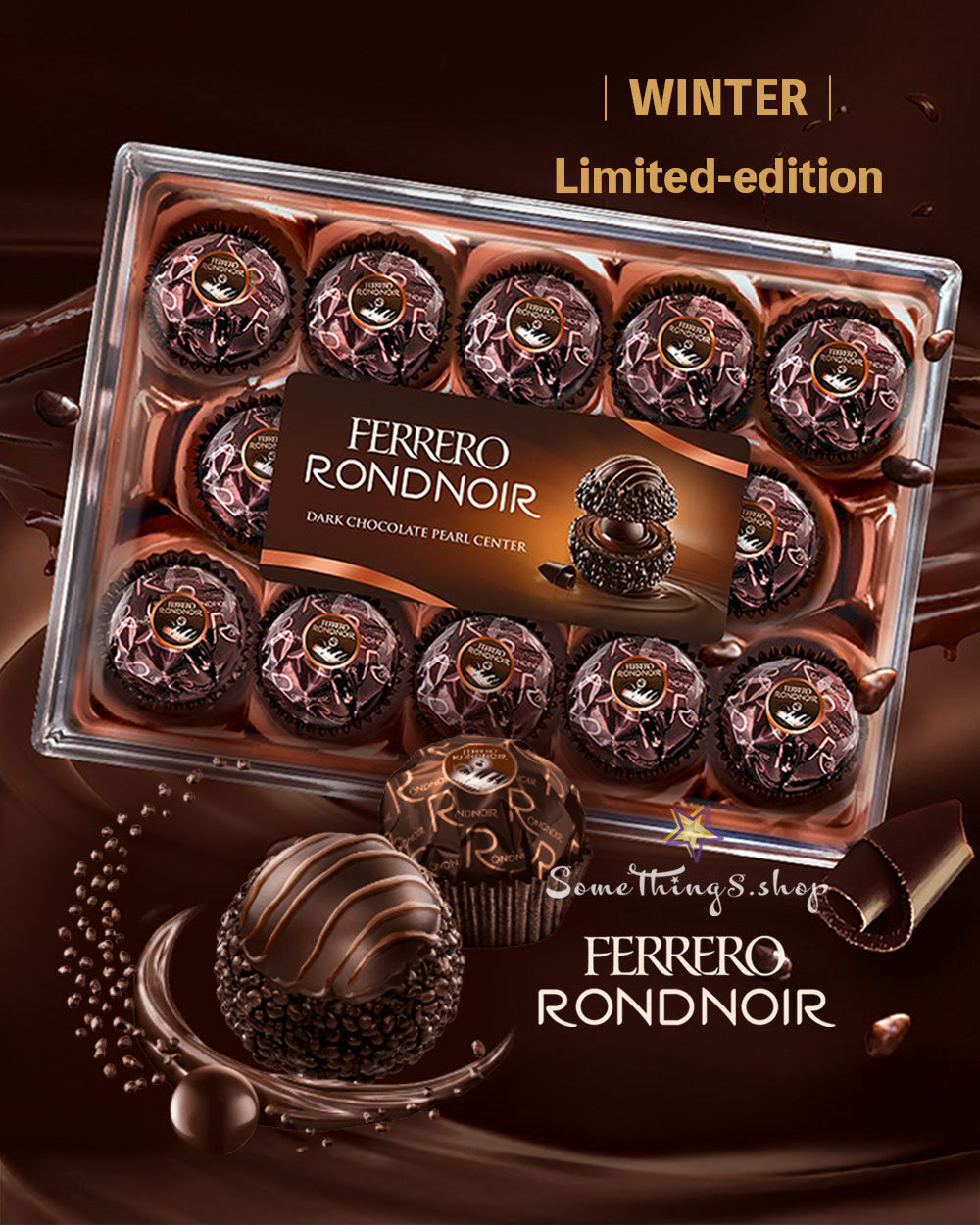 義大利 🇮🇹 FERRERO 費列羅 朗莎｜精緻特濃黑朱古力｜14粒禮盒裝｜冬季限定