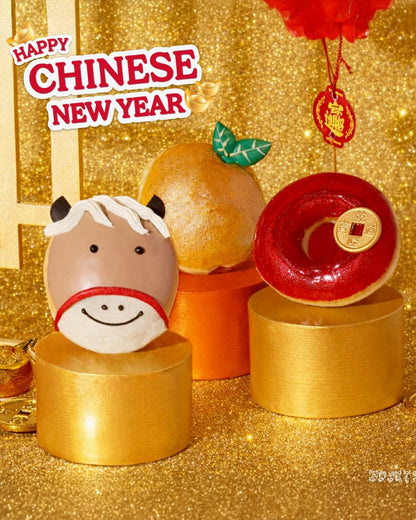 冷凍 ❄ 急凍食品|  泰國🇹🇭 Krispy Kreme 2026 農歷新年限定 Donuts 開運吉祥冬甩系列 甜甜圈｜期間限定口味｜經典原味｜流心鹹蛋黃