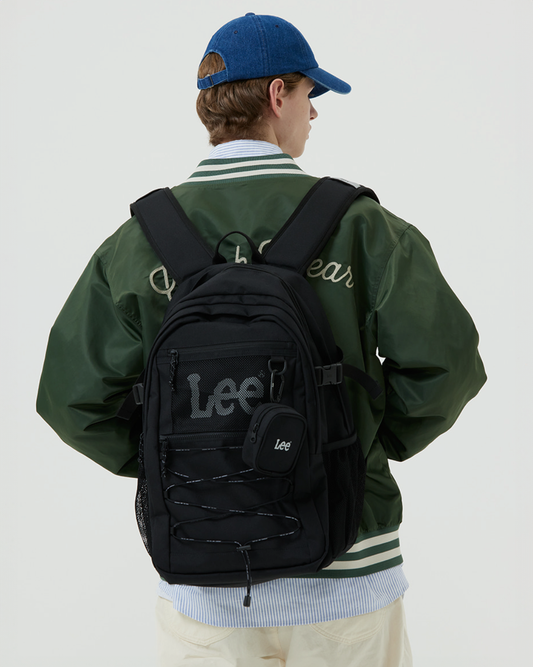 韓國 LEE logo Cordura String backpack 防水大背囊 + 小吊包