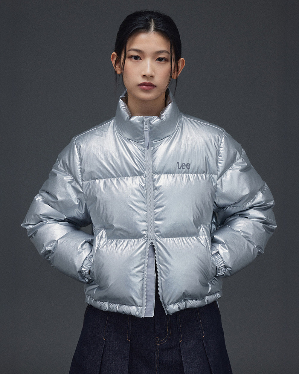 韓國🇰🇷 Lee Women's Glossy Short Down Jacket 女裝短身羽絨外套