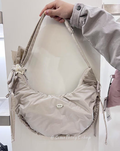韓國 🇰🇷 Lime Like Retty Mini RIBBONA SCRUNCH Hobo Bag 餃子包 ⦁ 單肩包｜韓國製造