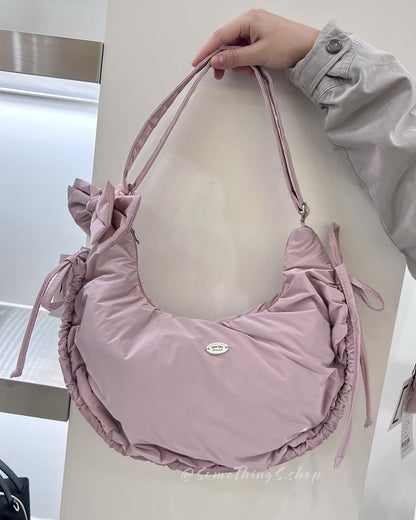 韓國 🇰🇷 Lime Like Retty Mini RIBBONA SCRUNCH Hobo Bag 餃子包 ⦁ 單肩包｜韓國製造
