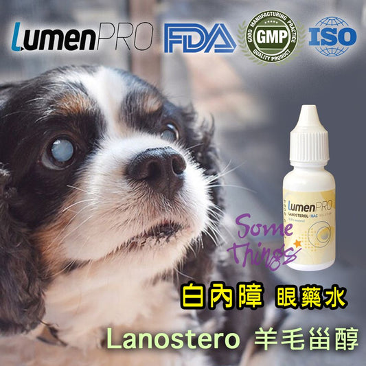 美國 LumenPro Lanosterol 羊毛甾醇 & NAC N-乙酰基肌肽 動物白內障眼水 （貓、狗、兔）1支 10mL