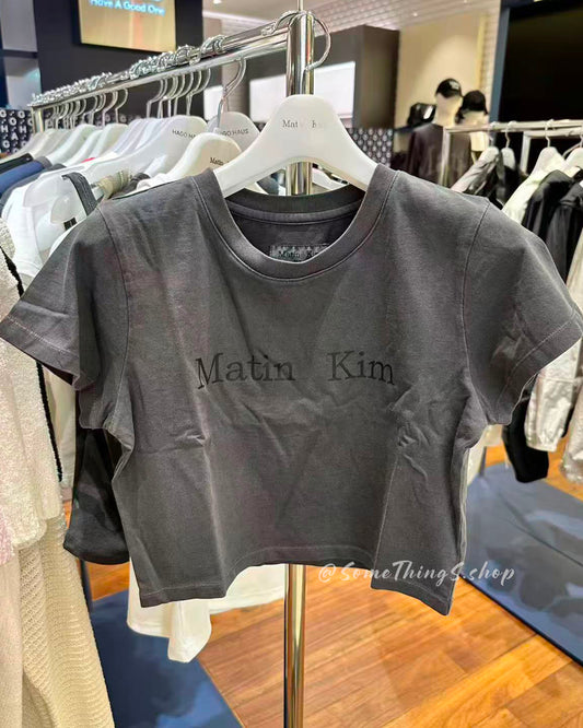 韓國🇰🇷 Matin Kim Logo 短版 Crop Top