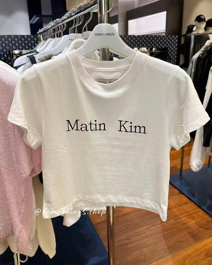 韓國🇰🇷 Matin Kim Logo 短版 Crop Top