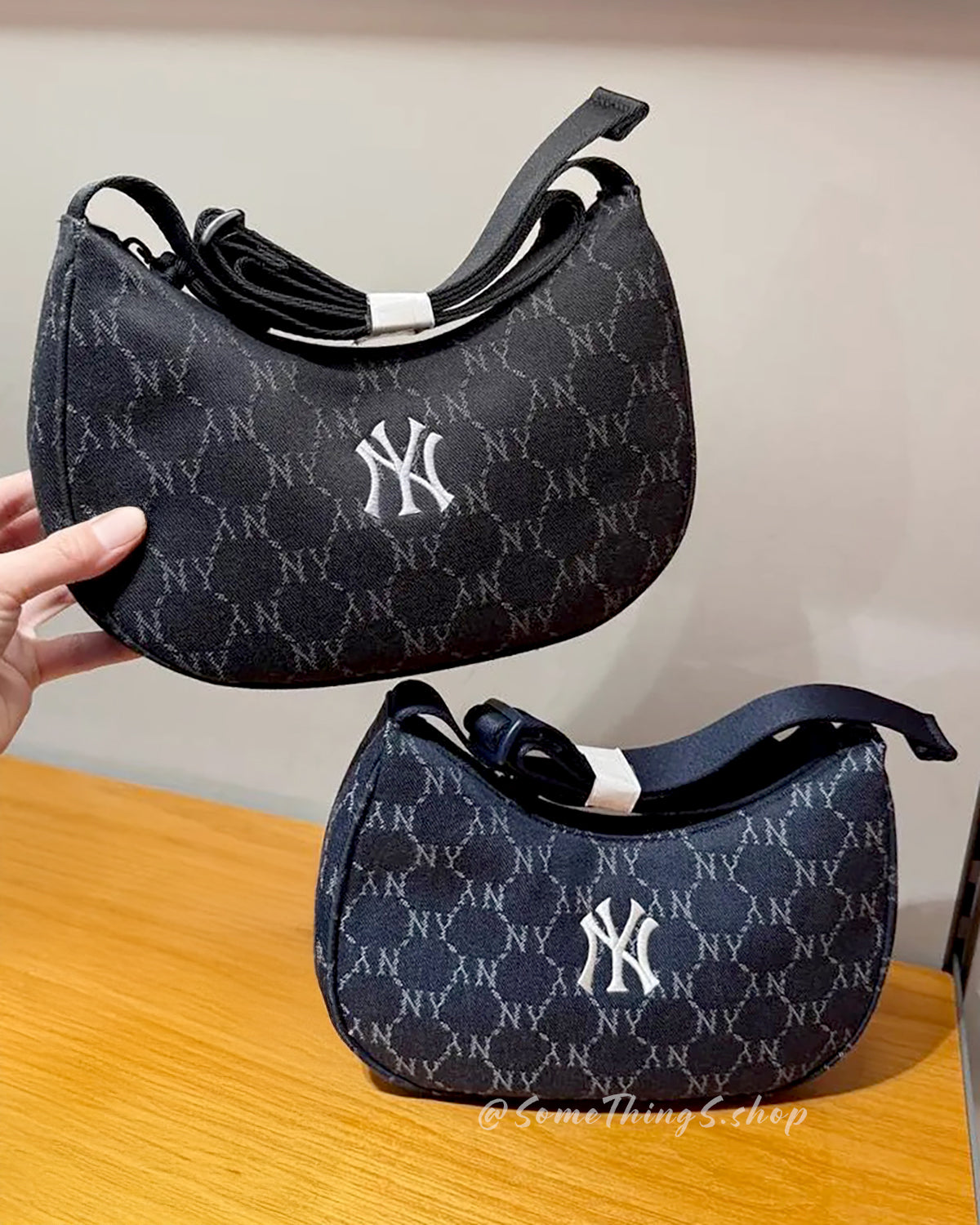 韓國🇰🇷 MLB Diamond Monogram Denim JQD Crossbody Bag New York Yankees 單肩包 紐約洋基隊