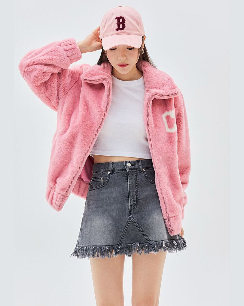 韓國 🇰🇷 MLB Eco Fur 人造 Fur 棒球外套